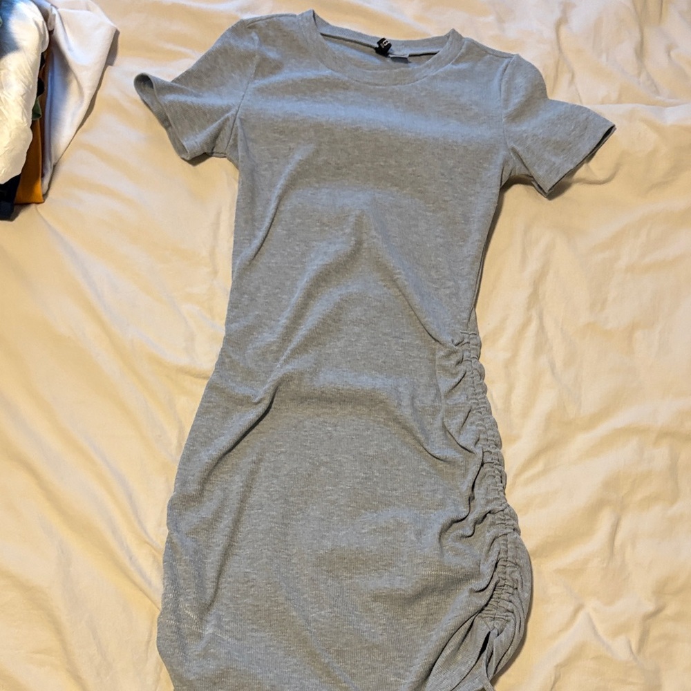 Divided Gray Mini Dress